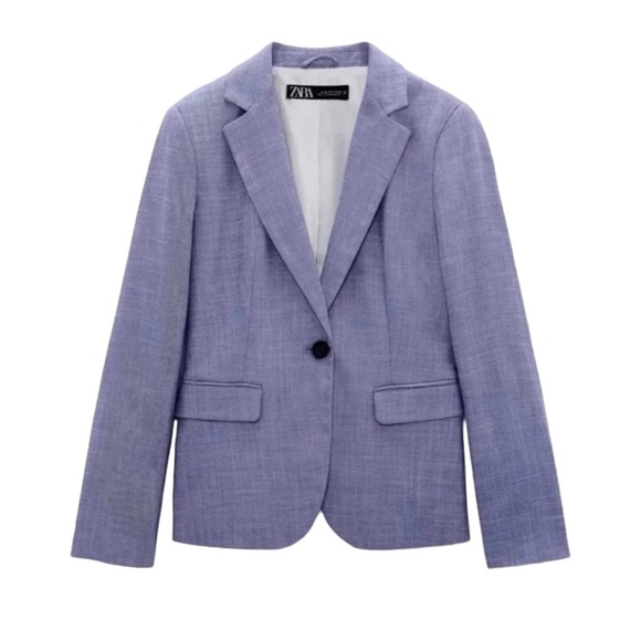 NWT ZARA Heathered Tailored Jacket - Picture 3 of 10